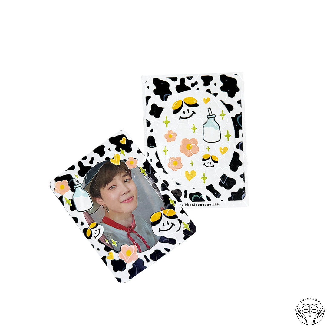 Baby Jimin Cow Print Deco Sticker Sheet – The Nice Noona